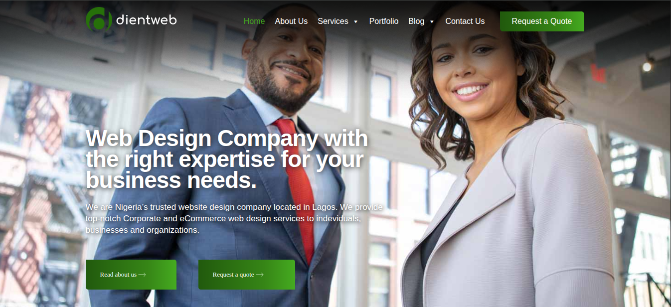 web designer in lagos - dientweb